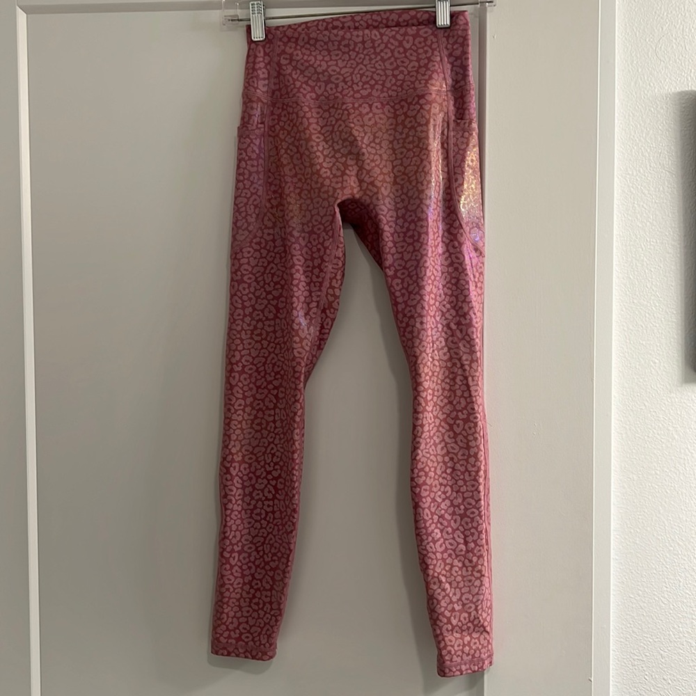 Pink Iridescent Leopard Leggings